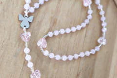 17,00 €  krunica bez kopče / 19,00 € s kopčom ~ kristalići 6mm i čelik