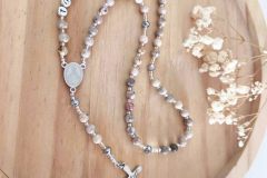 25,00 €  krunica bez kopče / 27,00 € s kopčom ~ jaspis 6mm i čelik